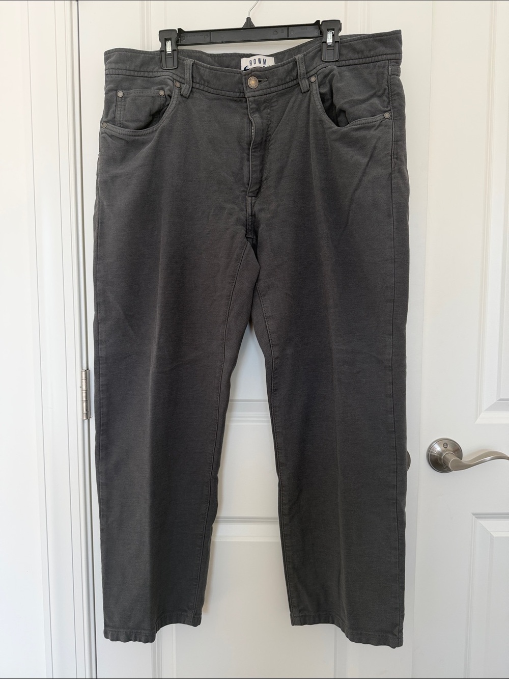 ROW Men's Straight Jeans in Charcoal Gray